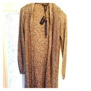 Long cardigan with sequins